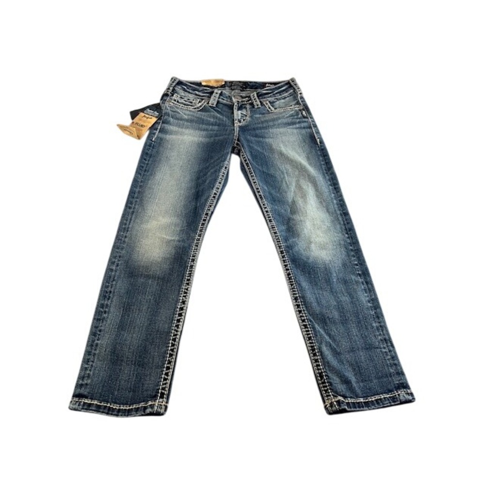 Silver Jeans‎ Co Tuesday Mid Capri Straight Leg Jeans Womens W28 L23 NWT